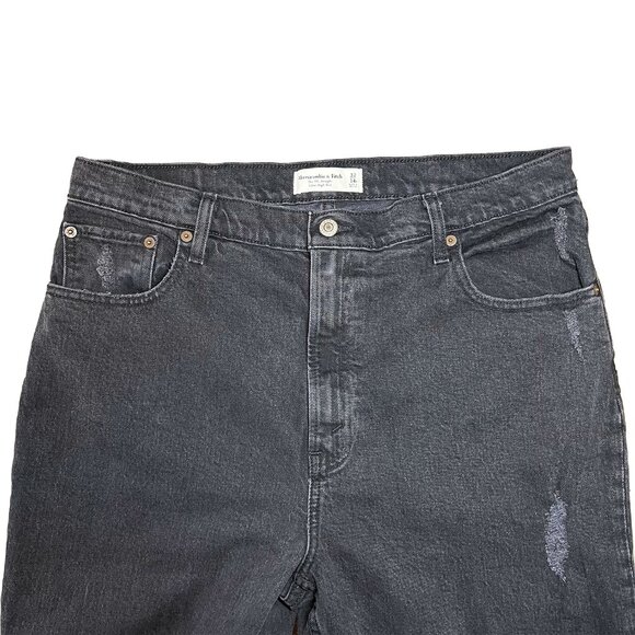 Abercrombie & Fitch Women's Ultra High Rise 90s Straight Jean Black 32/14R - Picture 7 of 11